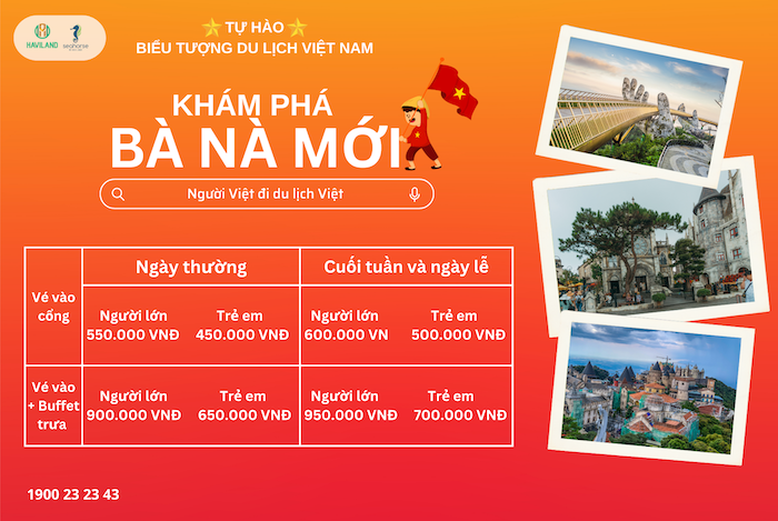 Bảng giá vé Bà Nà Hills mới nhất 2024